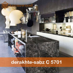 صفحه کابینت برند درخت سبز گرانیت تیره براق کد C 5701