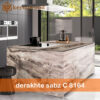 صفحه روی کابینت درخت سبز کوارتز سفید براق کد C 8164