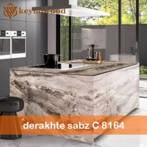 صفحه روی کابینت درخت سبز کوارتز سفید براق کد C 8164