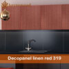 mdf هایگلاس دکوپنل قرمز کتان کد 319