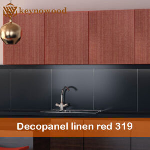 mdf هایگلاس دکوپنل قرمز کتان کد 319