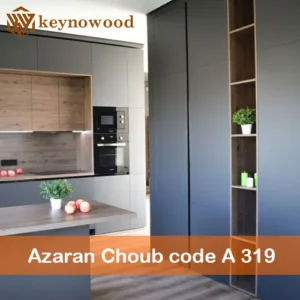 MDF برند آذران چوب کویر کد A 319 سورمه ای سوزنی