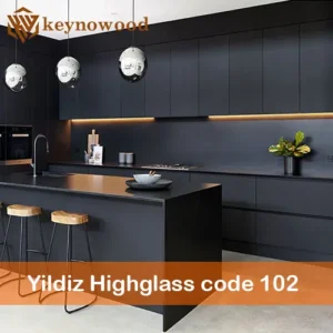 ورق ام دی اف هایگلاس یلدیز کد 102 طرح مشکی